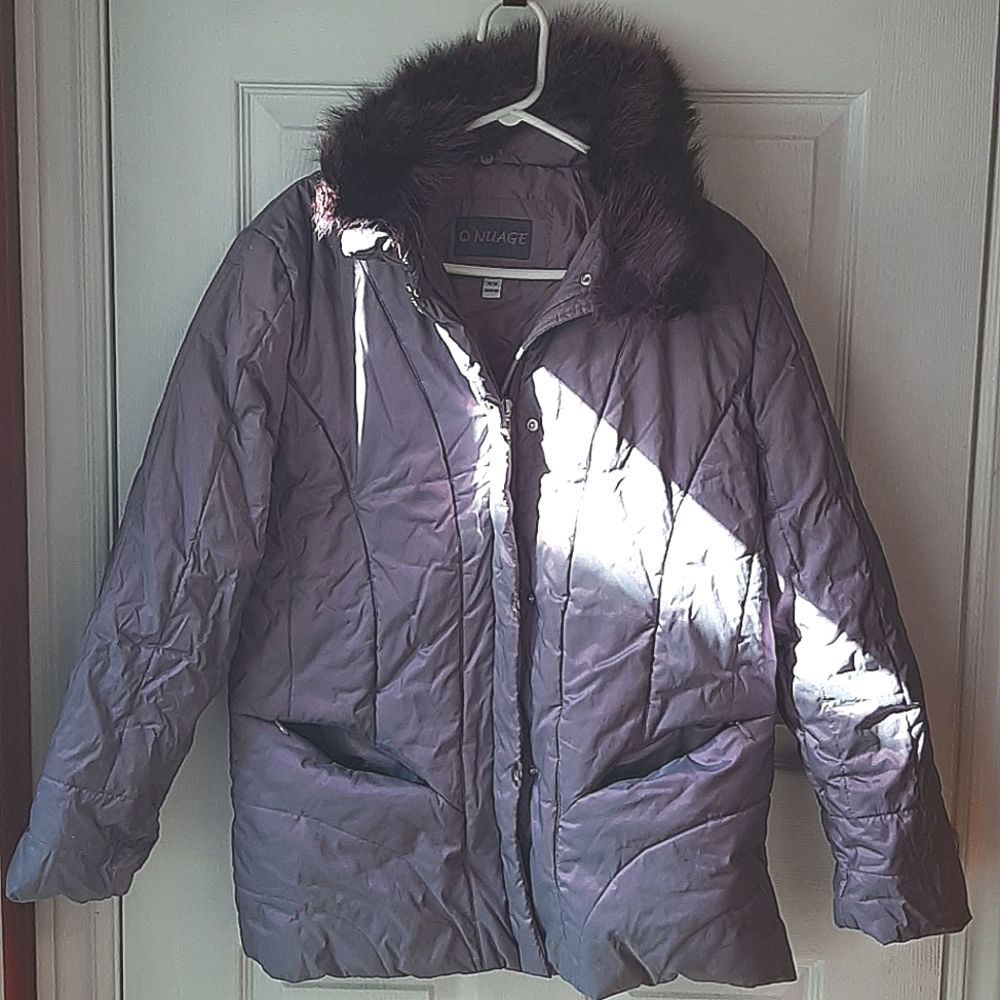 Ladies Nuage Parka Faux Fur Trim